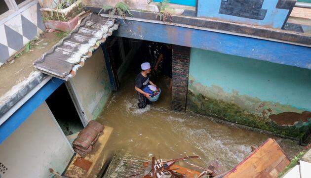 Hochwasser in Indonesien