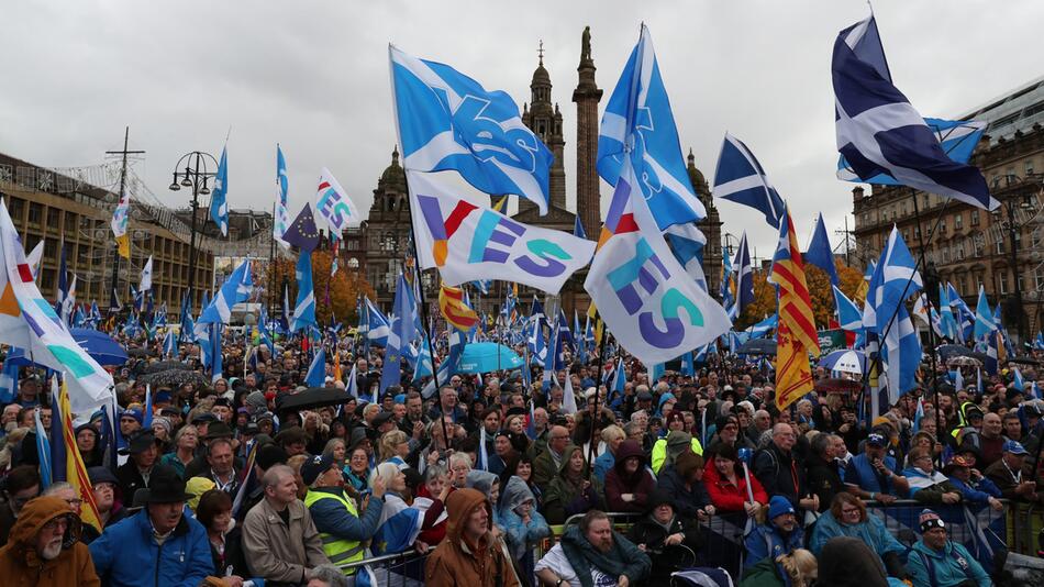Demonstration für Unabhängigkeit in Schottland