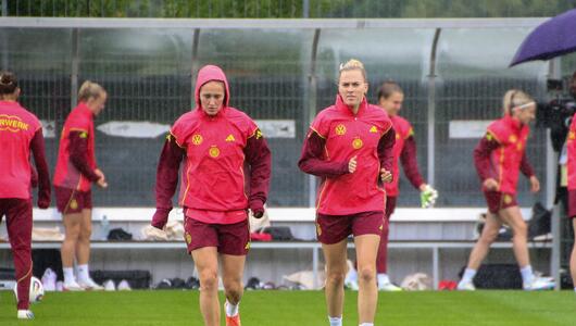 Die DFB-Frauen im Training.