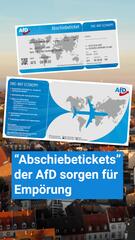 "Abschiebetickets" der AfD sorgen für Empörung