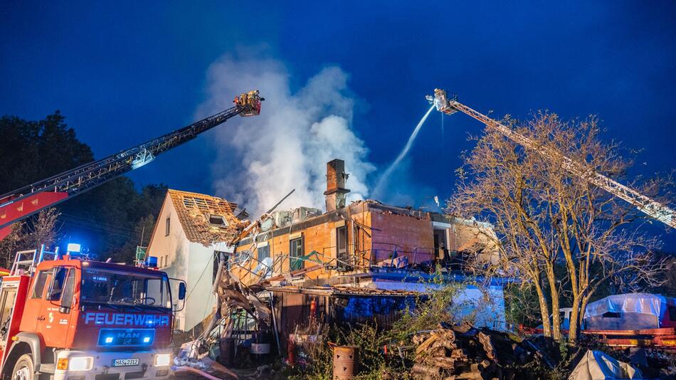 Explosion am Wohnhaus in Bayern