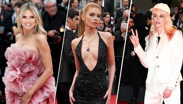 "GNTM"-Chefin Heidi Klum, Model Stella Maxwell und Schauspielerin Kristen Stewart