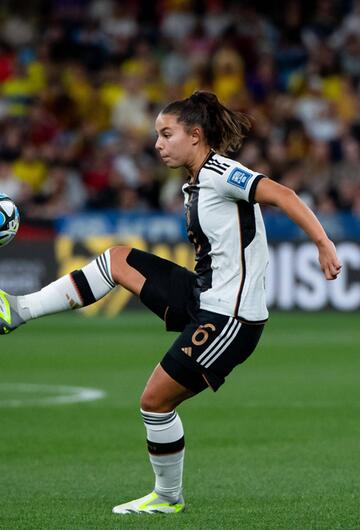 Lena Oberdorf im WM-Spiel Deutschland gegen Kolumbien