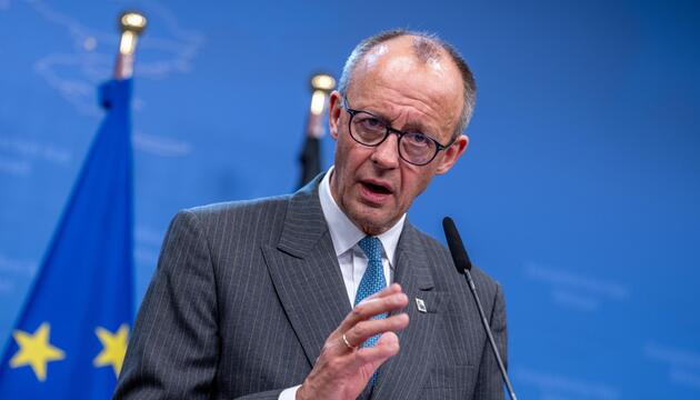 Friedrich Merz, EU-Flagge