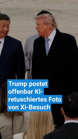 Trump postet offenbar KI-retuschiertes Foto von Xi-Besuch