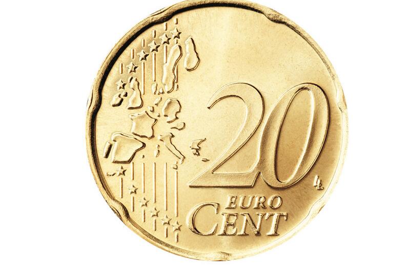 Die Vorderseite der 20-Cent-Münze