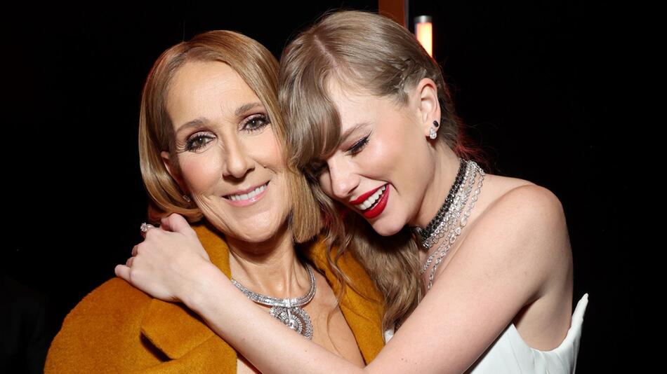 Céline Dion und Taylor Swift bei den Grammys 2024.