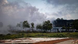Brand in einem Lager mit Chemikalien in Spanien