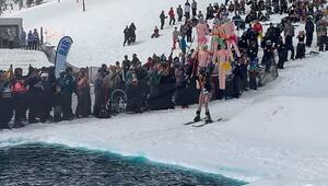 Skurriler Auftritt in Montana: Skifahrer will Gummipuppen übers Wasser fahren