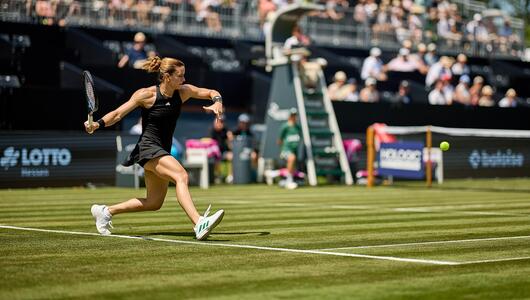 Maria Sakkari bei ihrem Match gegen Julija Putinzewa. Anschließend wurde es hitzig