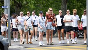 Frauenfußball EM - Englisches Team in Zürich