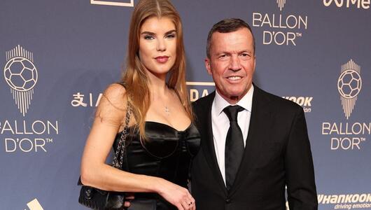 Lothar Matthäus und seine Freundin Theresa Sommer feierten Harry Kane beim Ballon d'Or.