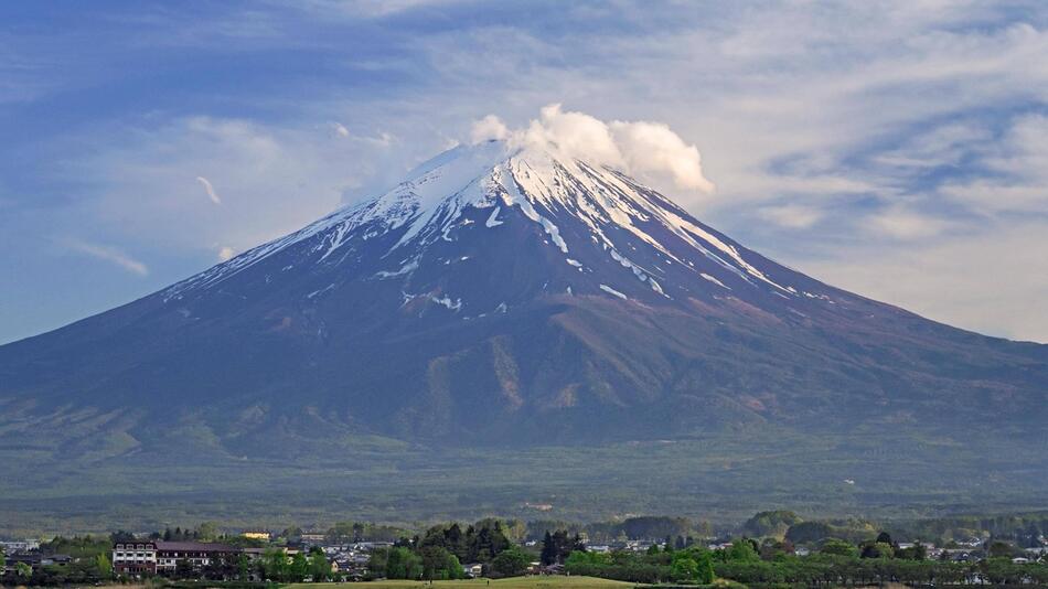 Berg Fuji im Frühling