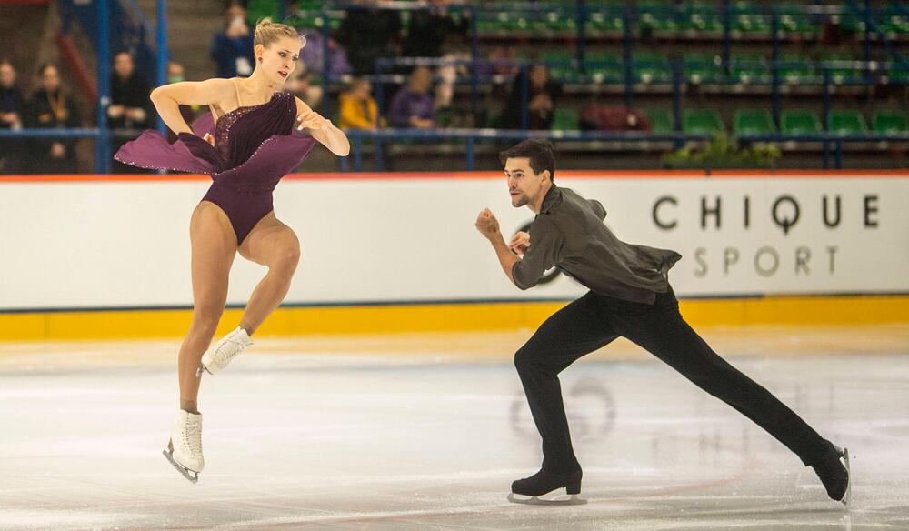 Das Eiskunstlauf-Paar Minerva-Fabienne Hase und Nikita Volodin.