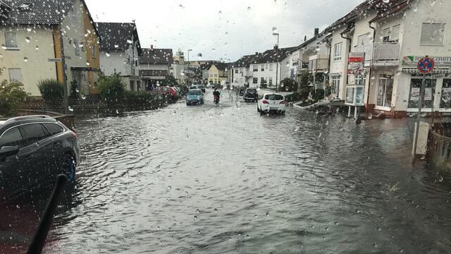 Bayern, Karlstein, Regen, Überschwemmungen, Aschaffenburg