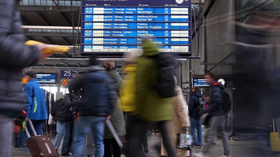 Winterwetter - Münchener Hauptbahnhof