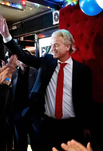Geert Wilders auf einer Wahlparty