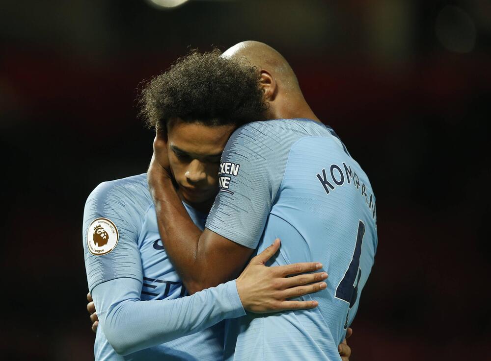 Vincent Kompany und Leroy Sané.