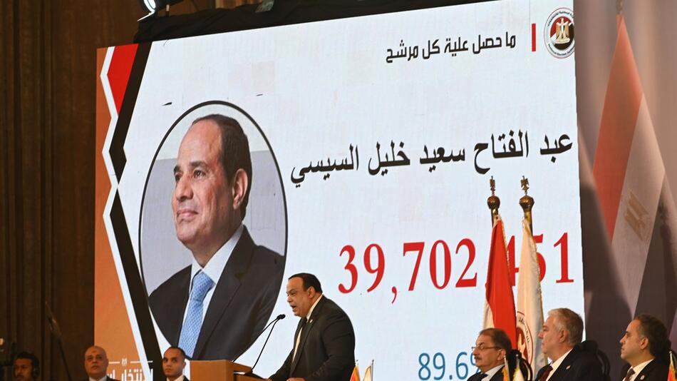 Präsident Al-Sisi in Ägypten wiedergewählt