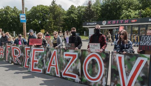 Ukraine-Krieg - Kundgebung für Asow-Kämpfer