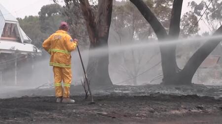 Buschfeuer in Australien vernichten Häuser und Vegetation   