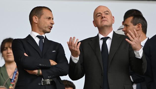 Aleksander Ceferin und Gianni Infantino