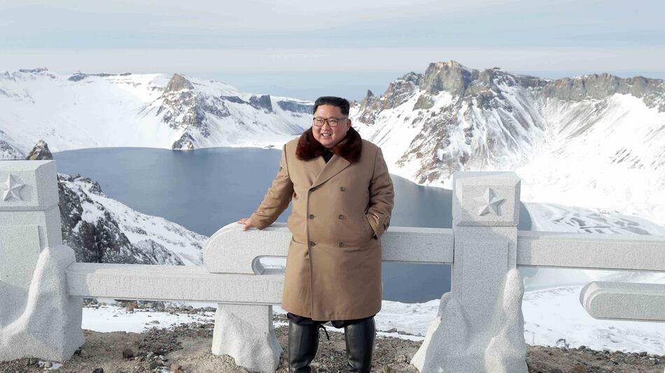Kim Jong Un auf dem Paektusan