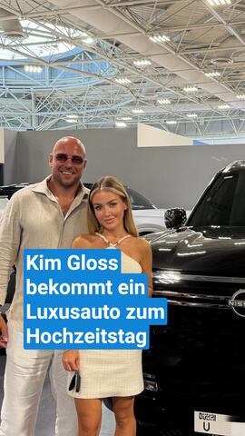 Kim Gloss bekommt ein Luxusauto zum Hochzeitstag
