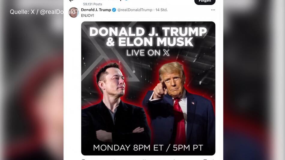 Musk und Trump im Live-Talk