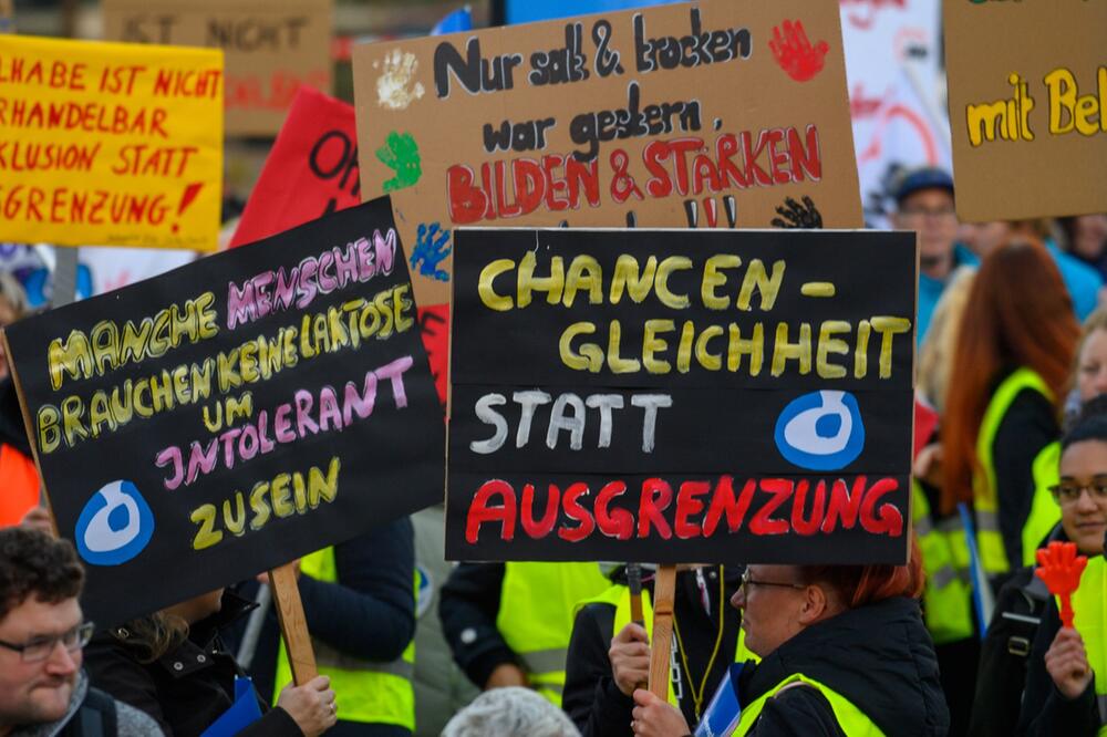 Demonstration gegen Kürzungen in der Eingliederungshilfe