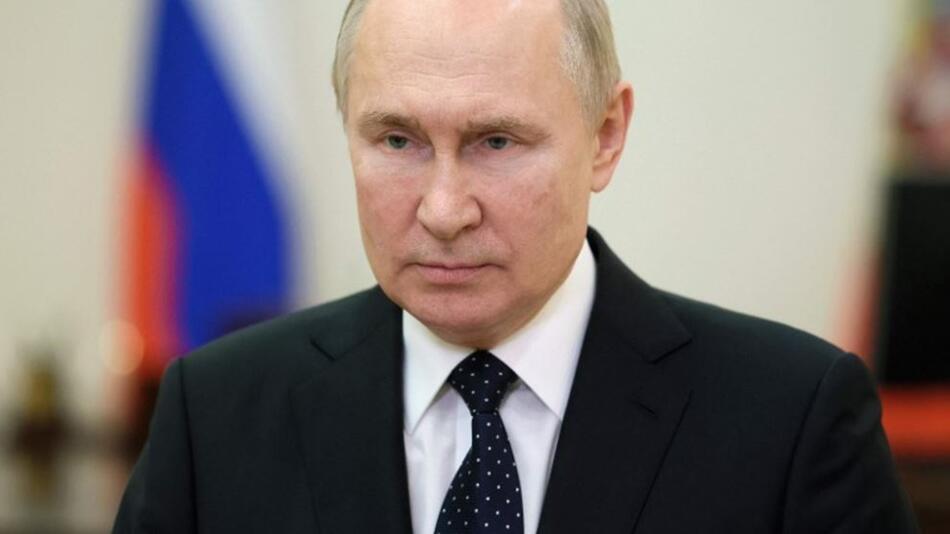 Russischer Präsident Wladimir Putin bei einer Rede.