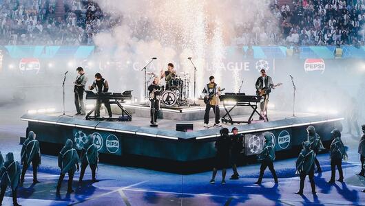 Linkin Park bei ihrem Auftritt in der Münchner Allianz Arena.