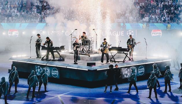 Linkin Park bei ihrem Auftritt in der Münchner Allianz Arena.