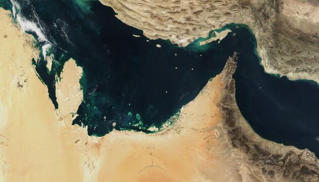 Satellitenaufnahme des Persischen Golfs