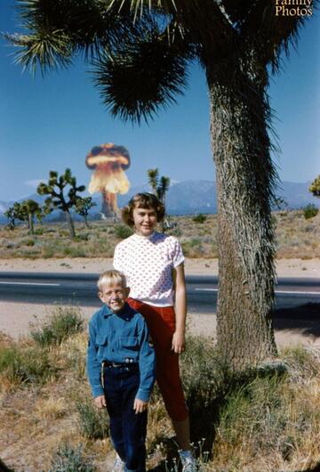 Explosion im Familienfoto