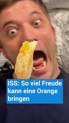 Spaß im Orbit: So viel Freude kann eine Orange bringen