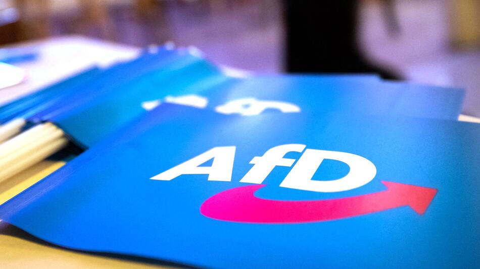 Fahne mit AfD-Logo