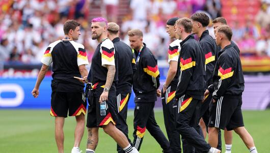 Die deutsche Mannschaft vor dem EM-Viertelfinale in Stuttgart gegen Spanien