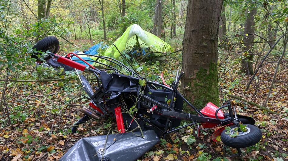 Motorschirm Trike abgestürzt