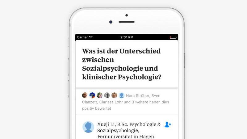 Quora auf dem Smartphone