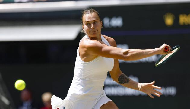Aryna Sabalenka im Halbfinale von Wimbledon gegen Amanda Anisimova
