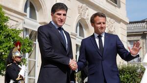 Kurdenpräsident Barsani mit Emmanuel Macron