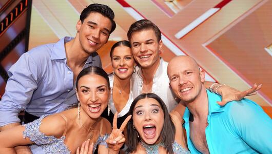 Diese drei Paare fegen im "Let's Dance"-Finale am 23. Mai über das Parkett: Diego Pooth (v.l.) ...