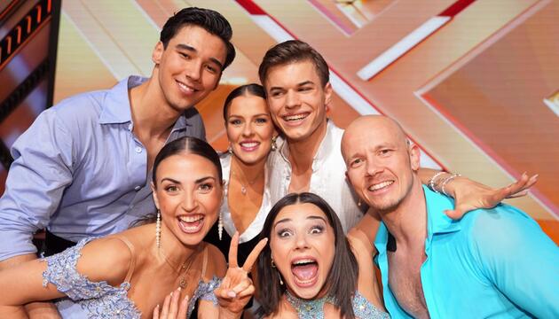 Diese drei Paare fegen im "Let's Dance"-Finale am 23. Mai über das Parkett: Diego Pooth (v.l.) ...