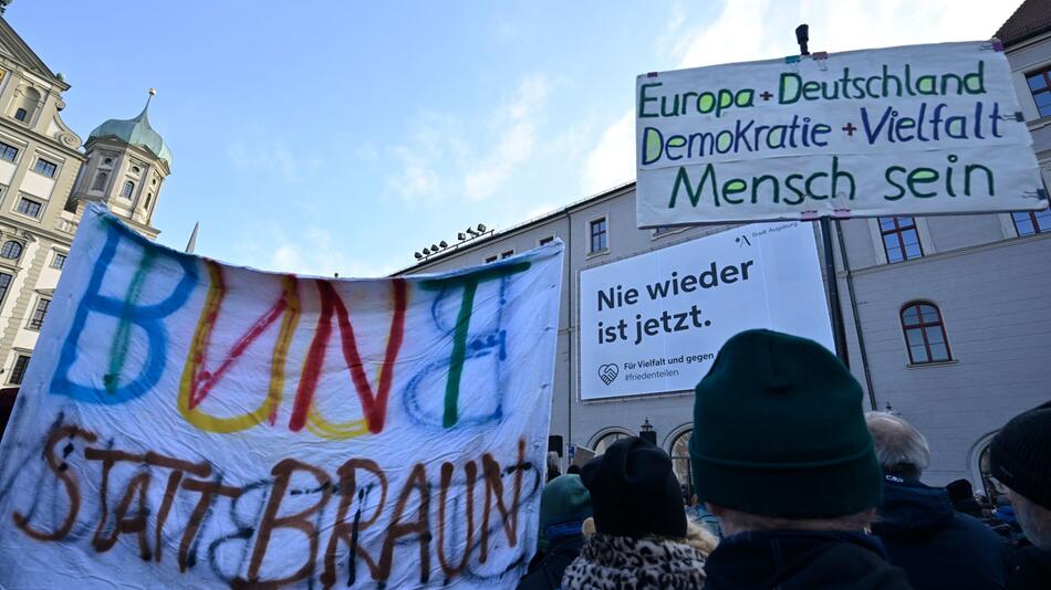 Demonstration zur Migrationspolitik – Augsburg