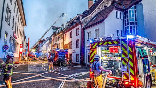 Großbrand in Altstadt von Villingen-Schwenningen