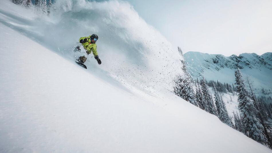 Skifahrer im Skigebiet Whitewater