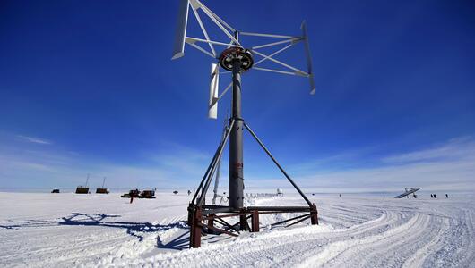 Forschungsstation im südlichen Eismeer