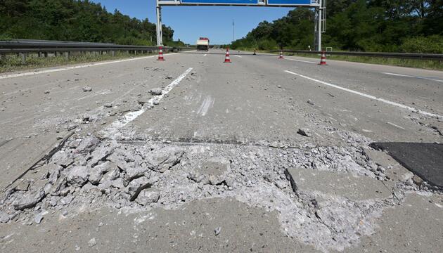 Straßenschäden A2 in Brandenburg