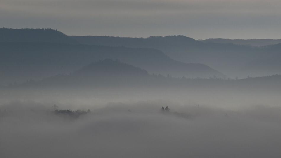 Nebelfelder vor der Schwäbischen Alb